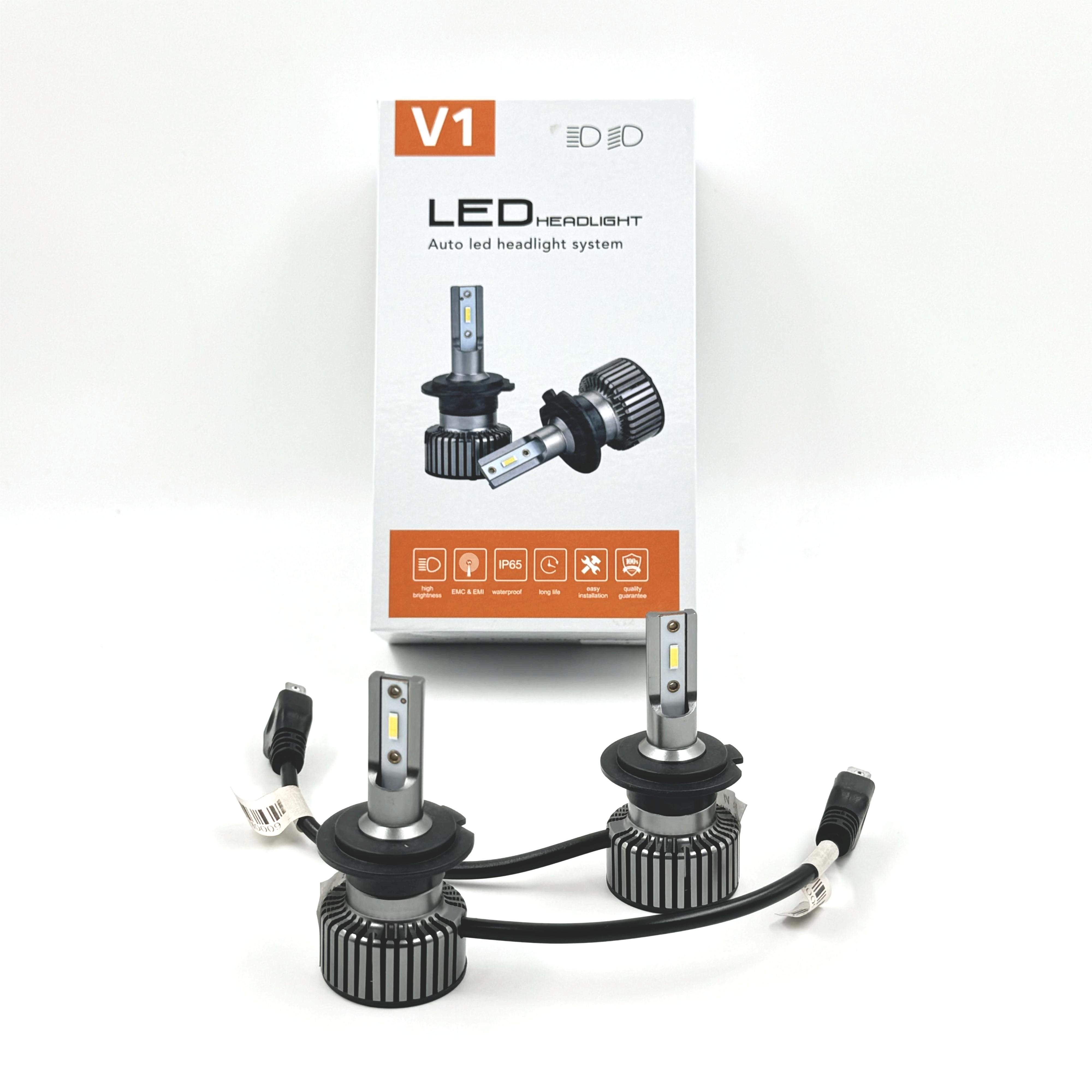 V1 48W Auto LED Light M3 Factory Wholesale H4 CSP chip led Headlight for car 9006 C6 H1 H3 H7 H11 LED Bulbs Vehicle 12V